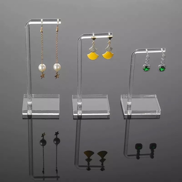 1 Clear Acrylic Hanging Earring Display Stand Showcase Organizer Earring Holder - Picture 3 of 12